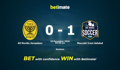 AS Nordia Jerusalem vs Maccabi Ironi Ashdod Prediction, Odds & Betting Tips 12/10/2024