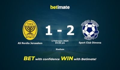 AS Nordia القدس vs Sport Club Dimona التوقعات، الاحتمالات ونصائح الرهان 01/02/2024