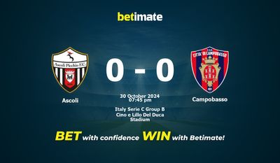Dự đoán Ascoli vs Campobasso, Tỷ lệ cược & Mẹo cá cược 30/10/2024
