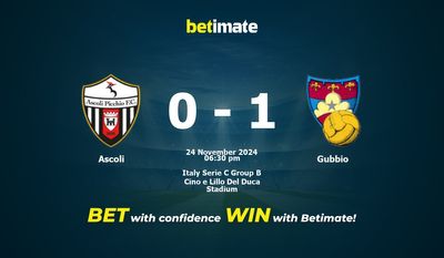 Dự đoán Ascoli vs Gubbio, Tỷ lệ cược & Mẹo cá cược 24/11/2024