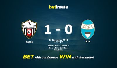 Ascoli vs Spal Prediction, Odds & Betting Tips 12/20/2024