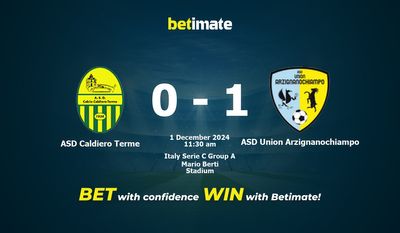 ASD Caldiero Terme vs ASD Union Arzignanochiampo Prediction, Odds & Betting Tips 12/01/2024