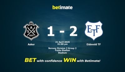 Asker vs Eidsvold TF Prediction, Odds & Betting Tips 04/21/2025