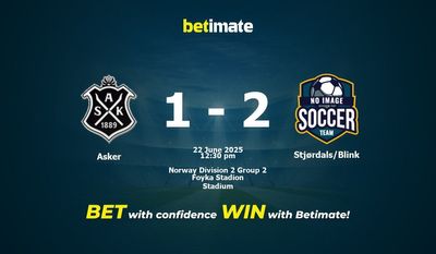 Asker vs Stjørdals/Blink Prediction, Odds & Betting Tips 06/22/2025