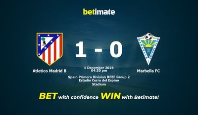 Pronostic, cotes et conseils de paris Atletico Madrid B vs Marbella FC 01/12/2024