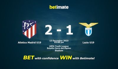 أتليتيكو مدريد تحت 19 vs لاتسيو تحت 19 تنبؤ، احتمالات & نصائح الرهان 13/12/2023