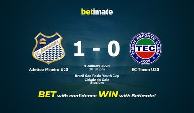 Atletico Mineiro U20 বনাম EC Timon U20 ভবিষ্যদ্বাণী, প্রতিকূলতা এবং বাজির টিপস 01/04/2024