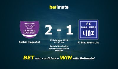 Austria Klagenfurt vs FC Blau Weiss Linz التوقعات، الصعاب ونصائح الرهان 25/02/2024