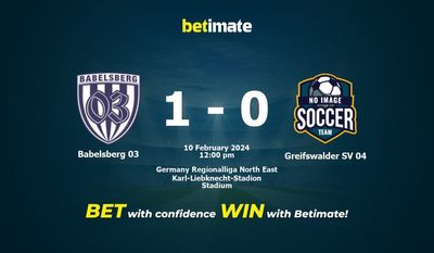 Babelsberg 03 vs Greifswalder SV 04 预测、赔率和投注技巧 02/10/2024