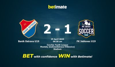 Banik Ostrava U19 vs FK Jablonec U19 Prediction, Odds & Betting Tips 04/25/2025