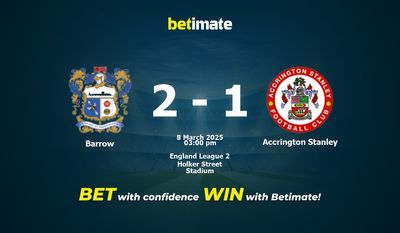 Barrow vs Accrington Stanley Prediction, Odds & Betting Tips 03/08/2025