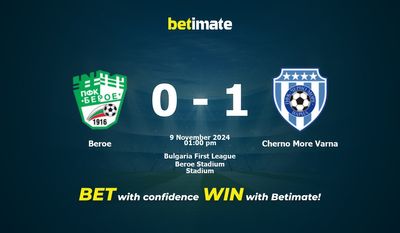 Beroe vs Cherno More Varna Prédiction, cotes et conseils de paris 11/09/2024