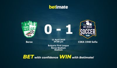 Beroe vs CSKA 1948 Sofia Prediction, Odds & Betting Tips 04/11/2025