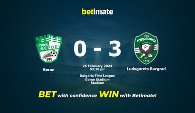 Beroe vs Ludogorets Razgrad التوقعات، الصعاب ونصائح الرهان 26/02/2024
