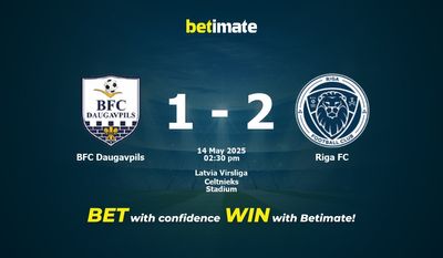 BFC Daugavpils vs Riga FC Prediction, Odds & Betting Tips 05/14/2025
