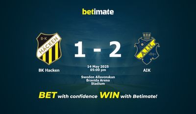 BK Hacken vs AIK Prediction, Odds & Betting Tips 05/14/2025