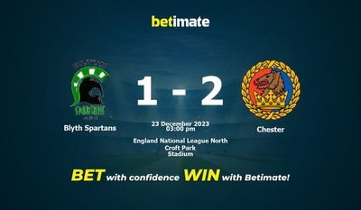 Blyth Spartans vs Chester التوقعات، الصعاب ونصائح الرهان 23/12/2023