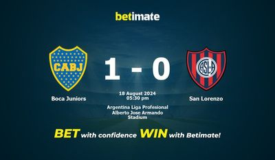 Boca Juniors vs San Lorenzo Prediction, Odds & Betting Tips 08/18/2024