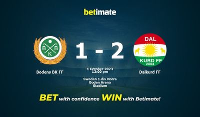 Bodens BK FF vs Dalkurd FF Prediction, Odds & Betting Tips 10/01/2023
