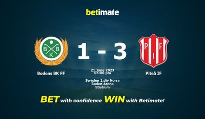 Bodens BK FF vs Piteå IF Prediction, Odds & Betting Tips 06/21/2023
