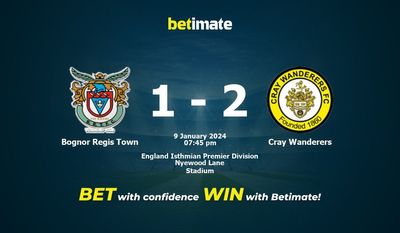 Bognor Regis Town vs Cray Wanderers التوقعات، الصعاب ونصائح الرهان 09/01/2024