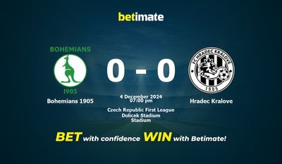 Bohemians 1905 vs Hradec Kralove Prediction, Odds & Betting Tips 12/04/2024