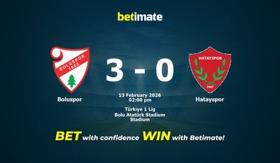 Boluspor vs Hatayspor Prediction, Odds & Betting Tips 02/13/2026
