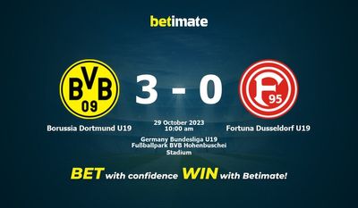 Borussia Dortmund U19 vs Fortuna Dusseldorf U19 Prediction, Odds & Betting Tips 10/29/2023