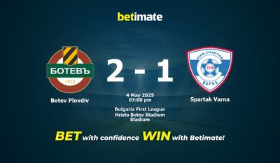 Botev Plovdiv vs Spartak Varna Prediction, Odds & Betting Tips 05/04/2025