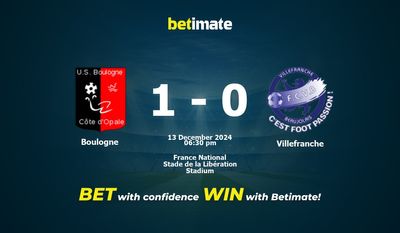 Boulogne vs Villefranche Prediction, Odds & Betting Tips 12/13/2024