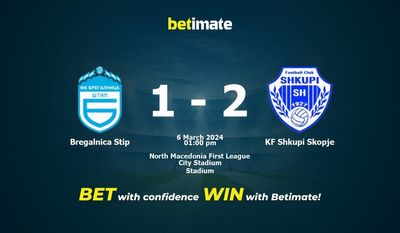 Bregalnica Stip vs KF Shkupi Skopje Prediction, Odds & Betting Tips 03/06/2024