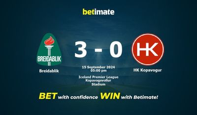 Breidablik vs HK Kopavogur Prediction, Odds & Betting Tips 09/15/2024