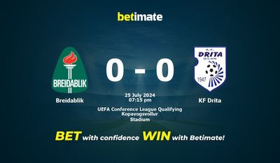 Breidablik vs KF Drita Prediction, Odds & Betting Tips 07/25/2024