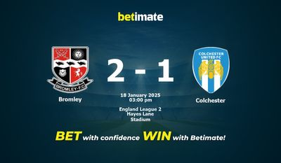 Bromley vs Colchester Prediction, Odds & Betting Tips 01/18/2025