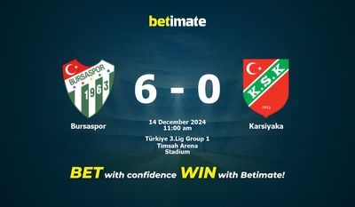 Bursaspor vs Karsiyaka Prediction, Odds & Betting Tips 12/14/2024