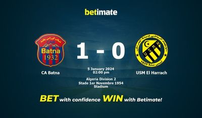 CA Batna vs USM El Harrach Prediction, Odds & Betting Tips 01/05/2024