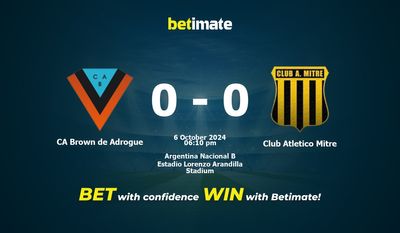 CA Brown de Adrogue vs. Club Atletico Mitre – Vorhersage, Quoten und Wetttipps, 06.10.2024