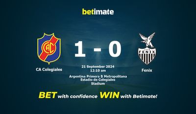 CA Colegiales vs Fenix Prediction, Odds & Betting Tips 09/21/2024