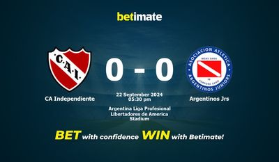 CA Independiente vs Argentinos Jrs Prediction, Odds & Betting Tips 09/22/2024