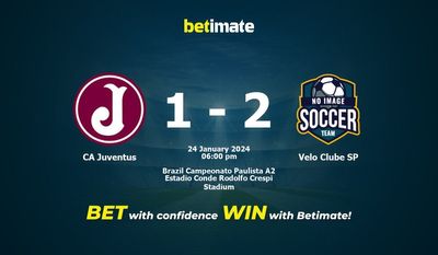 CA Juventus vs Velo Clube SP 预测、赔率和投注技巧 01/24/2024
