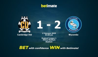 Прогнозы, коэффициенты и советы по ставкам на матч Cambridge Utd — Wycombe 02/01/2025