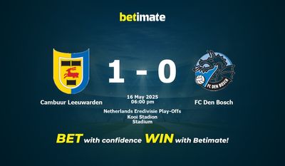 Cambuur Leeuwarden vs FC Den Bosch Prediction, Odds & Betting Tips 05/16/2025