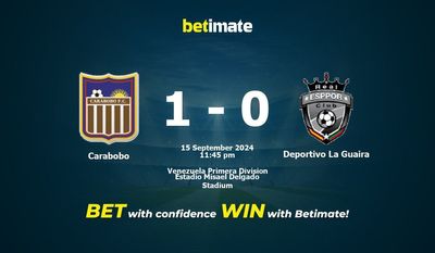 Carabobo vs Deportivo La Guaira Prediction, Odds & Betting Tips 09/15/2024