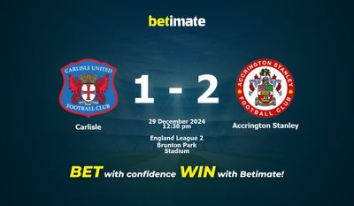 Carlisle vs Accrington Stanley Prediction, Odds & Betting Tips 12/29/2024