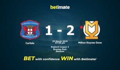 Carlisle vs Milton Keynes Dons Prediction, Odds & Betting Tips 03/25/2025