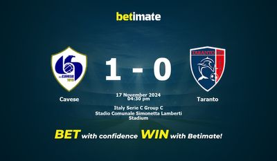 Pronostic Cavese vs Taranto, cotes et conseils de paris 17/11/2024