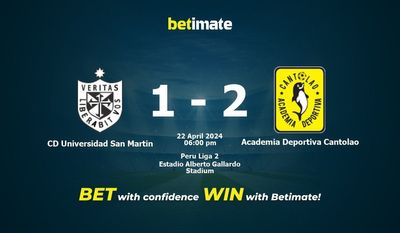CD Universidad San Martin vs Academia Deportiva Cantolao Prediction, Odds & Betting Tips 04/22/2024