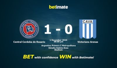 Central Cordoba de Rosario vs Victoriano Arenas Prediction, Odds & Betting Tips 12/01/2024