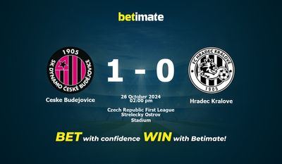 Ceske Budejovice vs Hradec Kralove Prediction, Odds & Betting Tips 10/26/2024