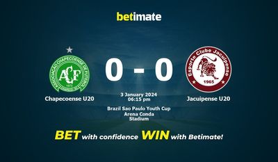 Chapecoense U20 vs Jacuipense U20 预测、赔率和投注技巧 01/03/2024